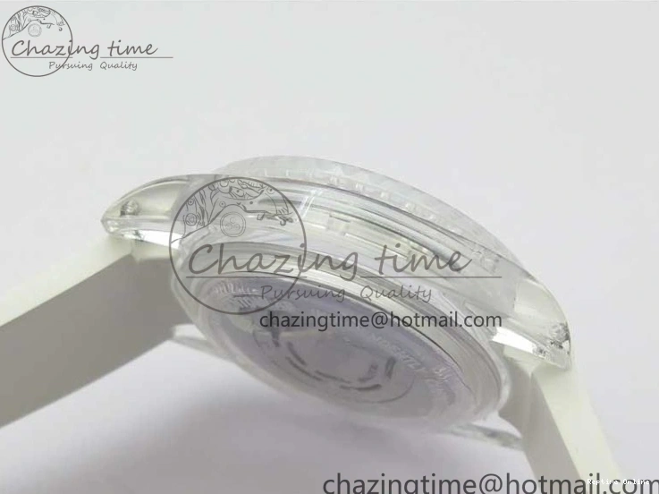 0512 Submariner Phantomlab Transparent KZF Best Edition Deep Blue Dial on White Rubber Strap VR WellDesigned 2568